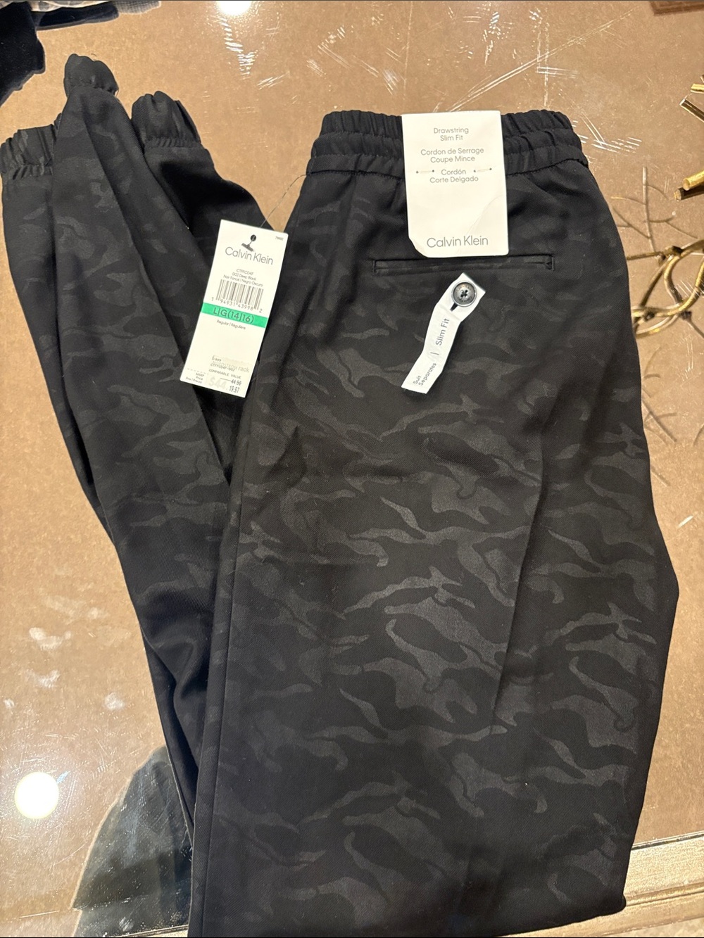 Calvin Klein Black Subtle Camo Joggers